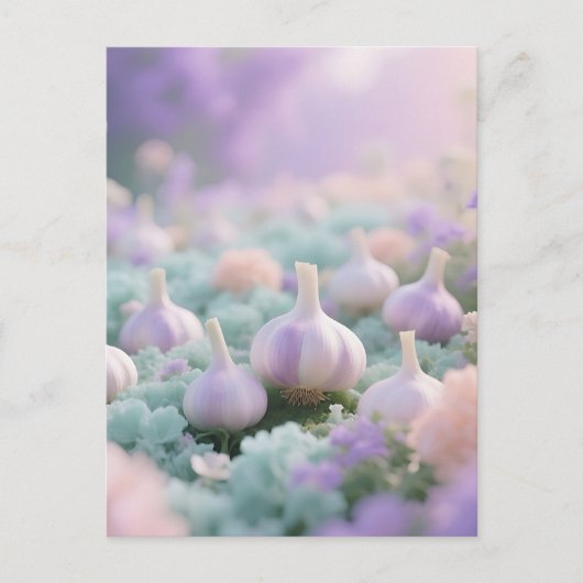 Pastel Garlic Garden Dreamscape ポストカード (正面)