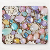 Pastel Gems And Jewels In Pinks & Purples マウスパッド (正面)