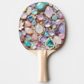 Pastel Gems And Jewels In Pinks & Purples 卓球ラケット (正面)