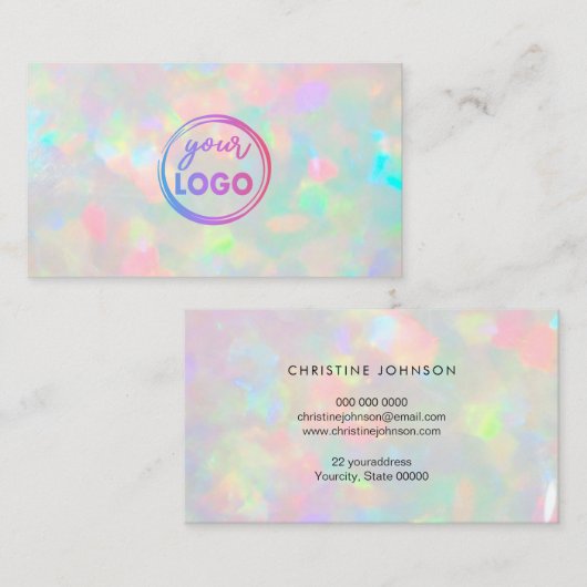 pastel gemstone名刺のロゴ 名刺 (正面/裏面)