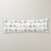 Pastel Geometric Floral Line Art Body Pillow ボディピロー (裏面)