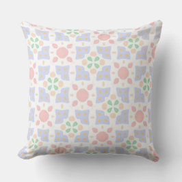 Pastel Geometric Floral Soft Colorful クッション