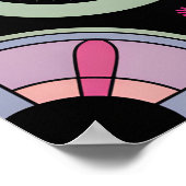 Pastel Geometric Mandala Bloom ポスター (角)