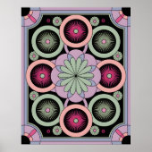 Pastel Geometric Mandala Bloom ポスター (正面)