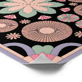 Pastel Geometric Mandala Bloom ポスター (角)