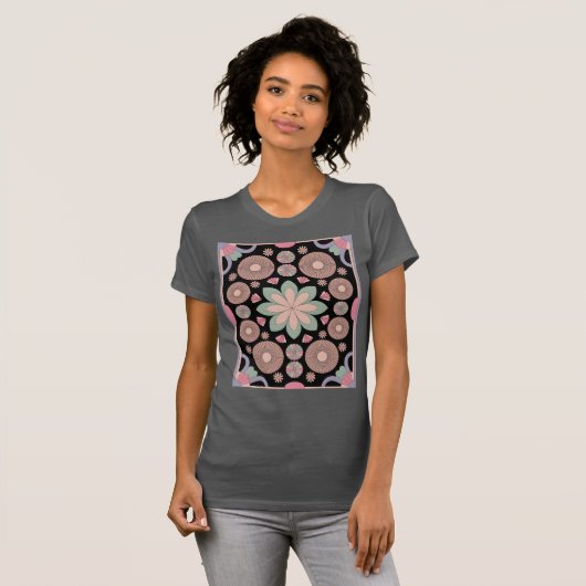 Pastel Geometric Mandala Bloom Tシャツ (正面フル)
