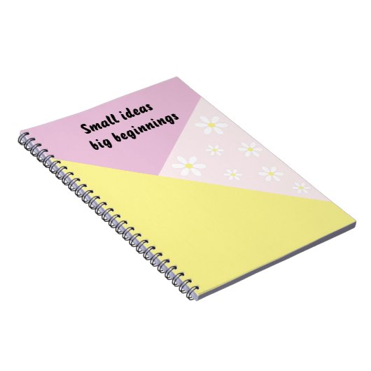 Pastel Geometric Notebook with Editable Text ノートブック (右側)