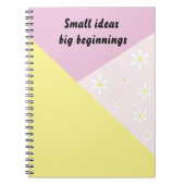 Pastel Geometric Notebook with Editable Text ノートブック (正面)