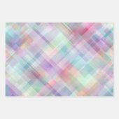 Pastel Geometric Pattern | Iridescent Diamond Cut ラッピングペーパーシート (正面3)