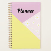 Pastel Geometric Planner with Daisy Flowers プランナー手帳 (正面)