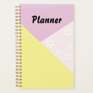Pastel Geometric Planner with Daisy Flowers プランナー手帳