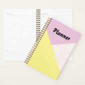 Pastel Geometric Planner with Daisy Flowers プランナー手帳 (ディスプレー)