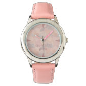 Pastel Geometric Pop | Blush Custom Kid's 腕時計 (正面)