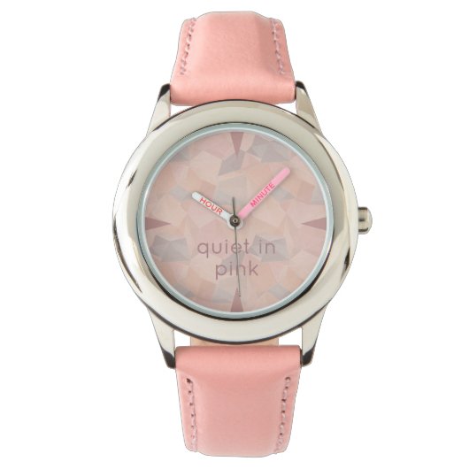 Pastel Geometric Pop | Blush Custom Kid's 腕時計 (正面)