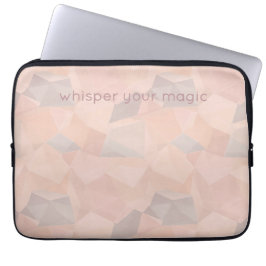 Pastel Geometric Pop | Blush Custom Laptop Sleeve ラップトップスリーブ