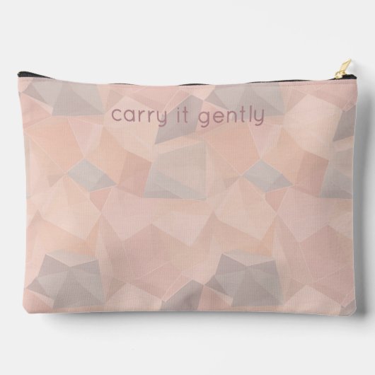 Pastel Geometric Pop | Blush Custom Large アクセサリーポーチ (裏面)