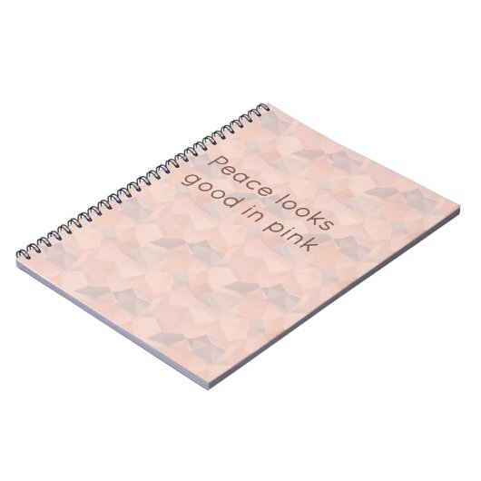 Pastel Geometric Pop | Blush Custom Notebook ノートブック (左側)