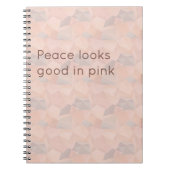 Pastel Geometric Pop | Blush Custom Notebook ノートブック (正面)