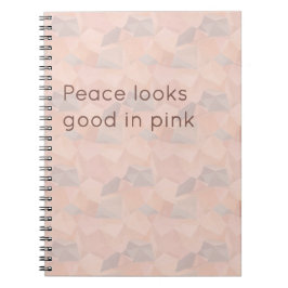 Pastel Geometric Pop | Blush Custom Notebook ノートブック