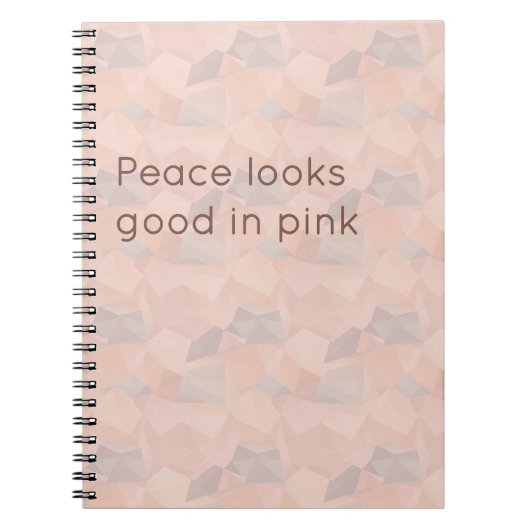 Pastel Geometric Pop | Blush Custom Notebook ノートブック (正面)