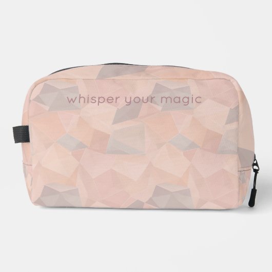 Pastel Geometric Pop | Blush Custom Toiletries Bag ドップキット (正面)