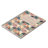 Pastel Geometric Pop | Muted Custom Notebook ノートブック (左側)