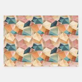 Pastel Geometric Pop | Wrapping Paper Sheets Set ラッピングペーパーシート