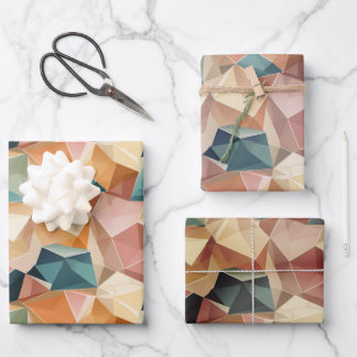 Pastel Geometric Pop | Wrapping Paper Sheets Set ラッピングペーパーシート