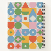 Pastel Geometric Shapes Personalized Notebook ノートブック (裏面)