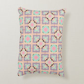Pastel Geometric Tile Pattern | Pink Mint Purple  アクセントクッション (裏面(縦))