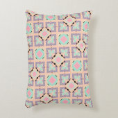 Pastel Geometric Tile Pattern | Pink Mint Purple  アクセントクッション (正面(垂直))