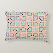 Pastel Geometric Tile Pattern | Pink Mint Purple  アクセントクッション (裏面)