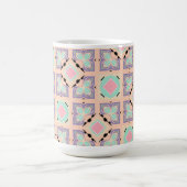 Pastel Geometric Tile Pattern | Pink Mint Purple  コーヒーマグカップ (中央)