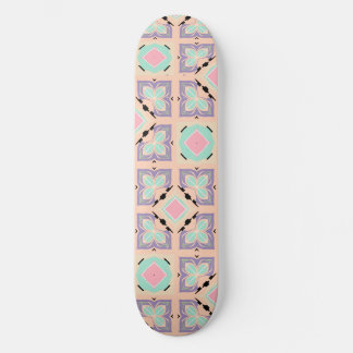 Pastel Geometric Tile Pattern | Pink Mint Purple  スケートボード