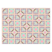 Pastel Geometric Tile Pattern | Pink Mint Purple  テーブルクロス (正面(横))