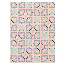 Pastel Geometric Tile Pattern | Pink Mint Purple  テーブルクロス