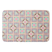 Pastel Geometric Tile Pattern | Pink Mint Purple  バスマット (正面)