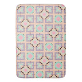 Pastel Geometric Tile Pattern | Pink Mint Purple  バスマット (正面縦)