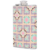Pastel Geometric Tile Pattern | Pink Mint Purple  フラスク (左)