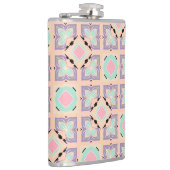 Pastel Geometric Tile Pattern | Pink Mint Purple  フラスク (右)