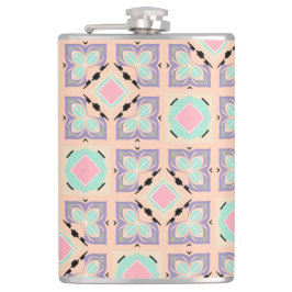 Pastel Geometric Tile Pattern | Pink Mint Purple  フラスク