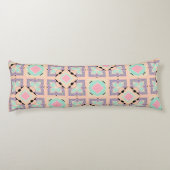 Pastel Geometric Tile Pattern | Pink Mint Purple  ボディピロー (裏面)