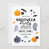 Pastel Ghost Halloween Invitation for Toddlers 招待状 (正面)