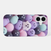 Pastel Ghost Marshmallows Halloween Case iPhone 16ケース (裏面横)