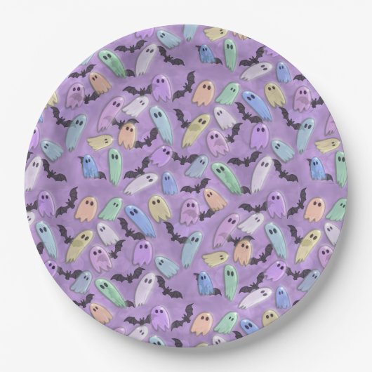 Pastel Ghost Party ペーパープレート (正面)