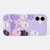 Pastel Ghost Tea Party Halloween Case iPhone 16ケース (裏面横)