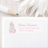 Pastel Gingerbread House Cookie ラベル (インサイチュ)