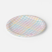 Pastel Gingham Paper Plate ペーパープレート (アングル)