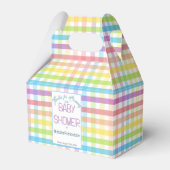 Pastel Gingham Rainbow Baby Shower フェイバーボックス (正面サイド)