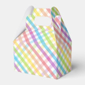 Pastel Gingham Rainbow Baby Shower Easter フェイバーボックス (正面サイド)